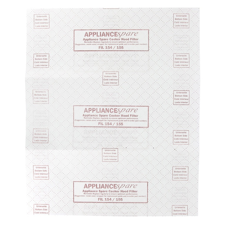 Qualtex Cooker Hood Grease Filters Red Line Pack 2