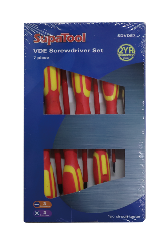SupaTool VDE Screwdriver Set 7 Piece