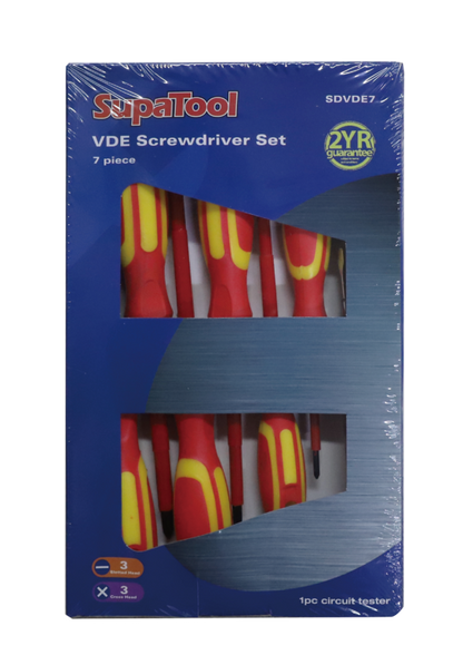 SupaTool VDE Screwdriver Set 7 Piece