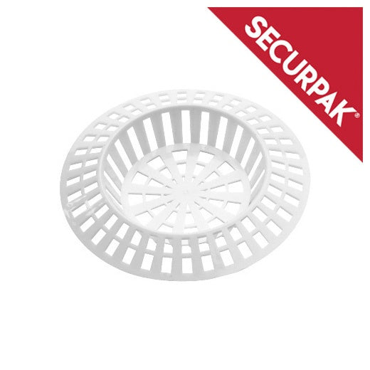 Securpak White Sink Strainer Pack 2