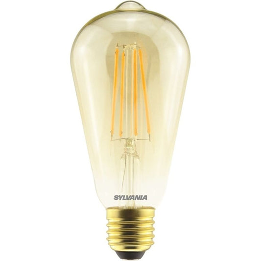 Sylvania LED Retro ST64 Lamp Gold 560 Lumen E27 ES