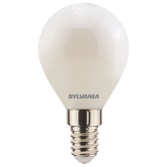 Sylvania LED Retro Ball Lamp Satin 470 Lumen E14 SES