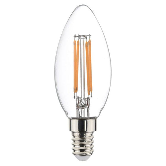 Sylvania LED Retro Candle Lamp Clear 470 Lumen E14 SES