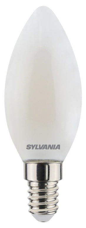 Sylvania LED Retro Candle Lamp Satin 470 Lumen E14 SES