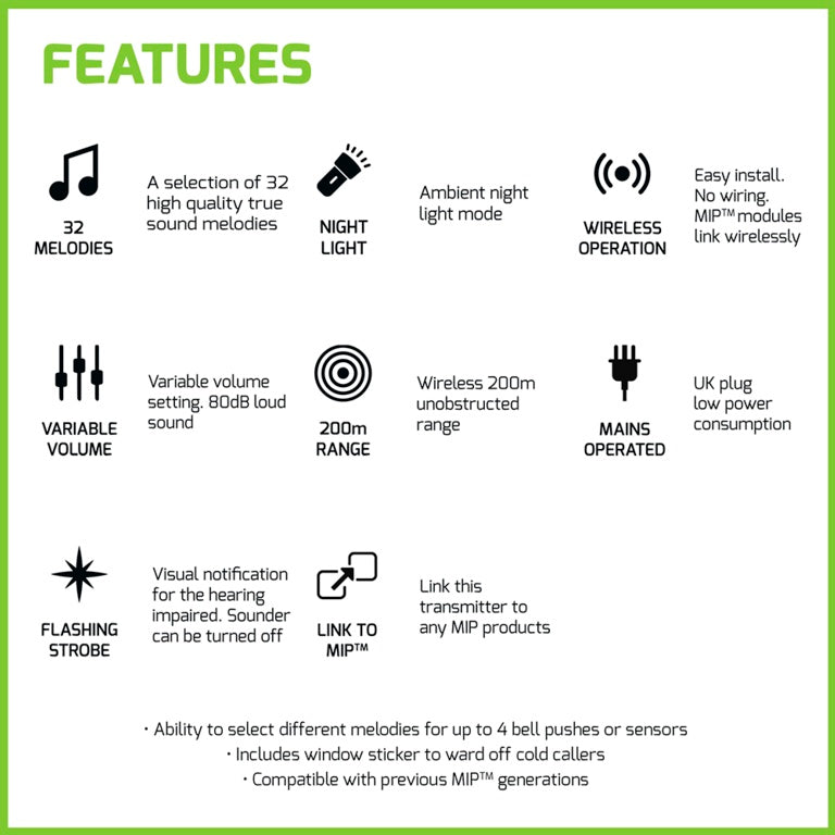 Lloytron Hearing Impaired Door Chime Kit