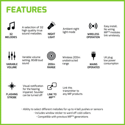 Lloytron Hearing Impaired Door Chime Kit