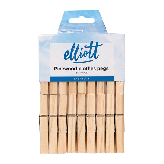 Pinzas para ropa Elliott de madera de pino