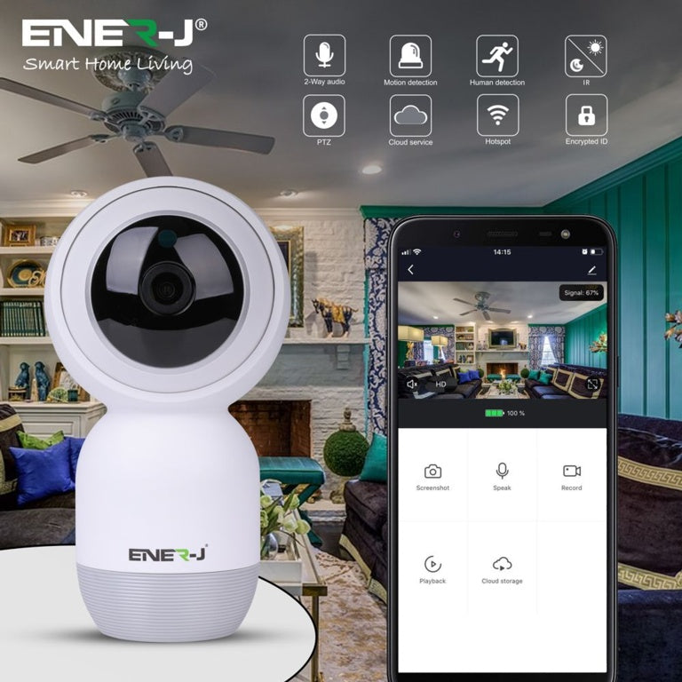 ENER-J Smart Wifi Indoor IP Camera With Auto Tracker