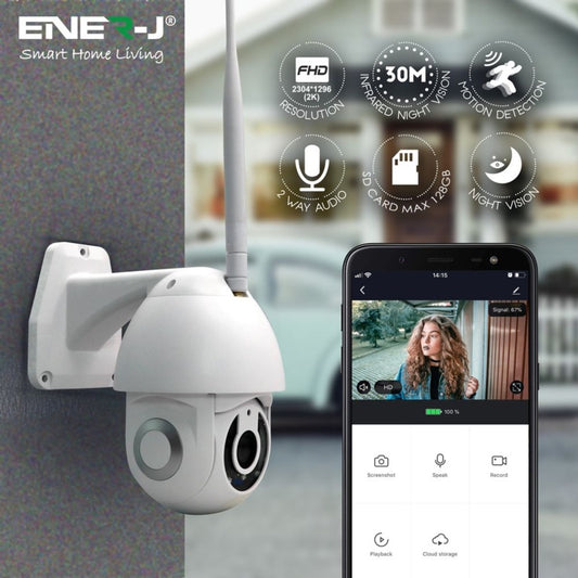 ENER-J Smart Wifi Outdoor Dome IP Camera