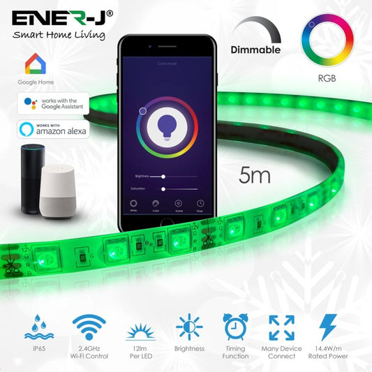 Kit Plug &amp; Play de tira LED Wifi inteligente ENER-J