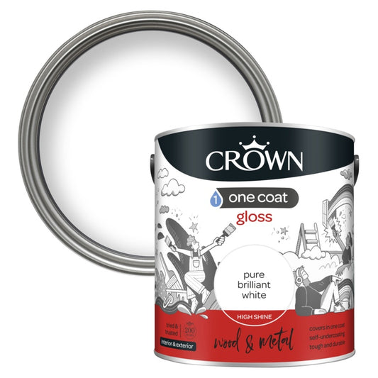 Crown One Coat Gloss Brilliant White