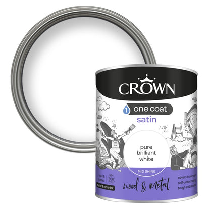 Crown One Coat Satin Brilliant White