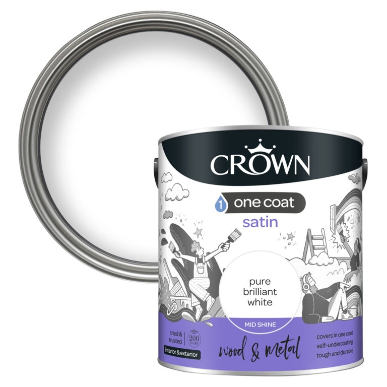 Crown One Coat Satin Brilliant White