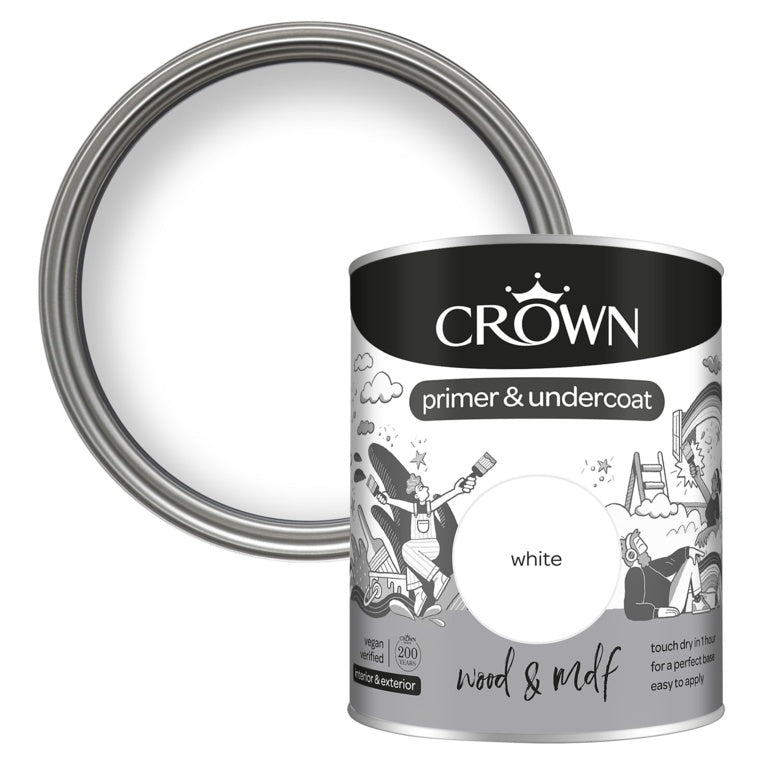 Apprêt et sous-couche pour bois et MDF Crown