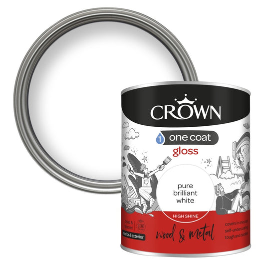 Crown One Coat Gloss Brilliant White