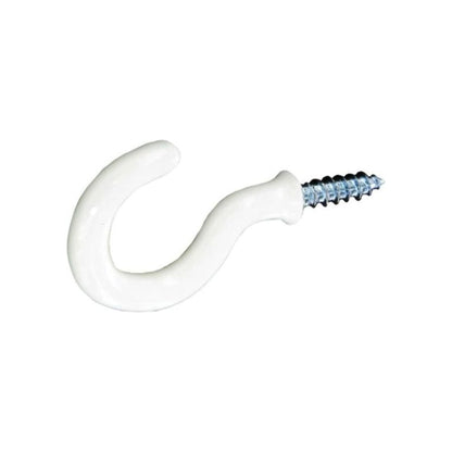 Securit Cup Hooks Plastic Covered White (5)