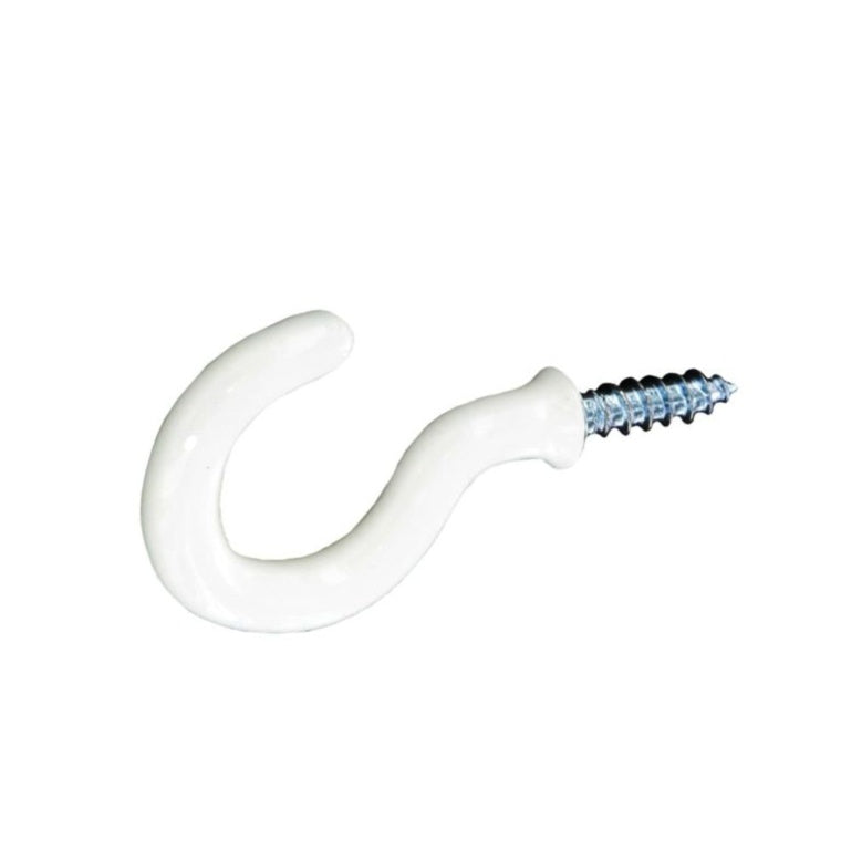 Securit Cup Hooks Plastic Covered White (4)