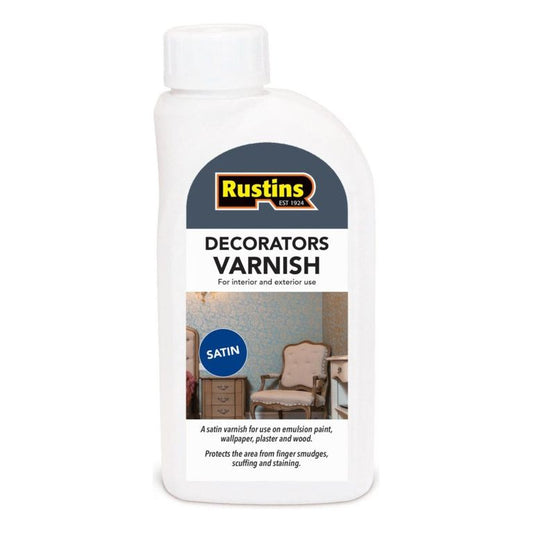 Rustins Decorators Varnish 500ml Satin