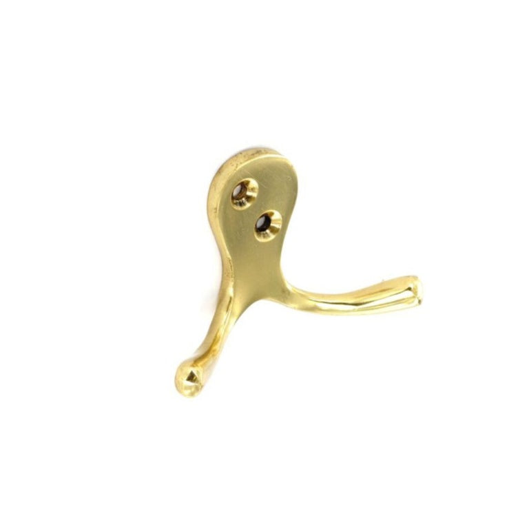 Securit Brass Double Robe Hook