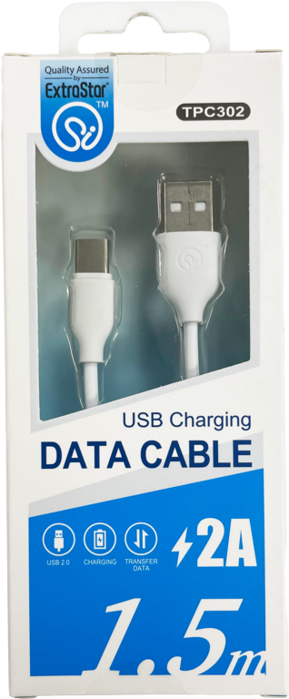 Extrastar Type C Charging Cable White