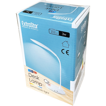 Extrastar Rechargable Dimmable Desk Lamp With Usb