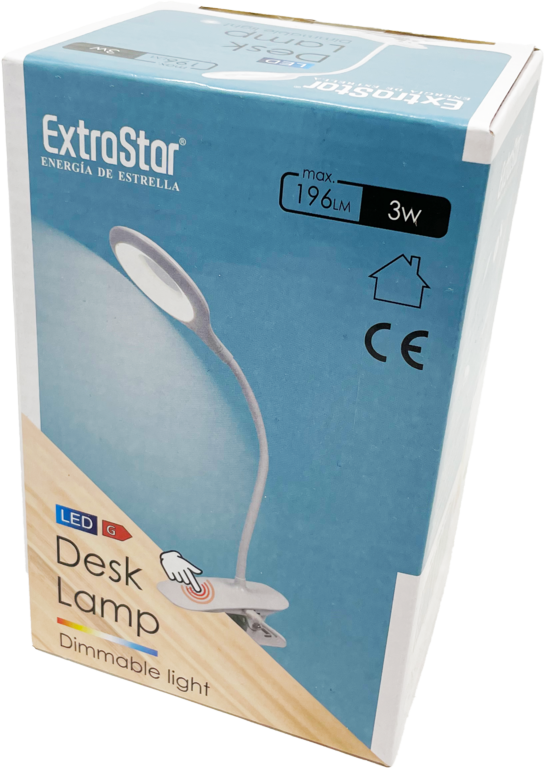 Extrastar Clip On Dimmable Desk Lamp With USB