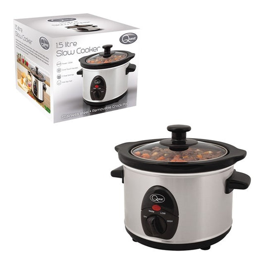 Quest Stainless Steel Slow Cooker 1.5L