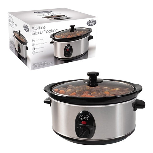 Quest Stainless Steel Slow Cooker 3.5L
