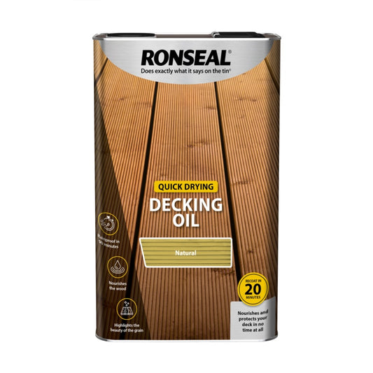 Ronseal Quick Drying Decking Oil 5L Natural