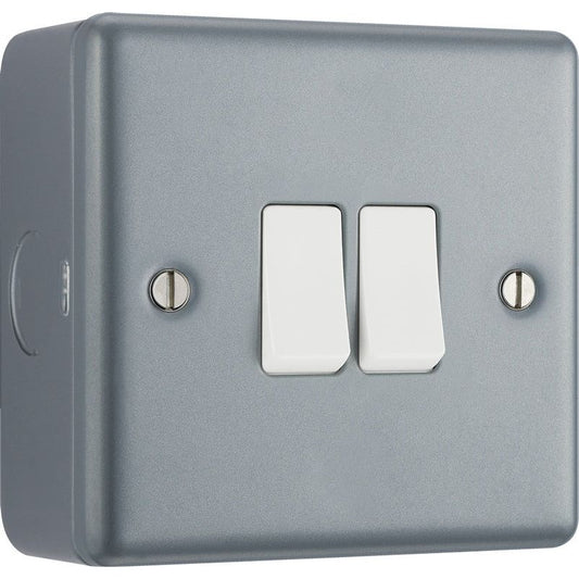 Luceco Metal Clad Double Socket 16a x 2 Way