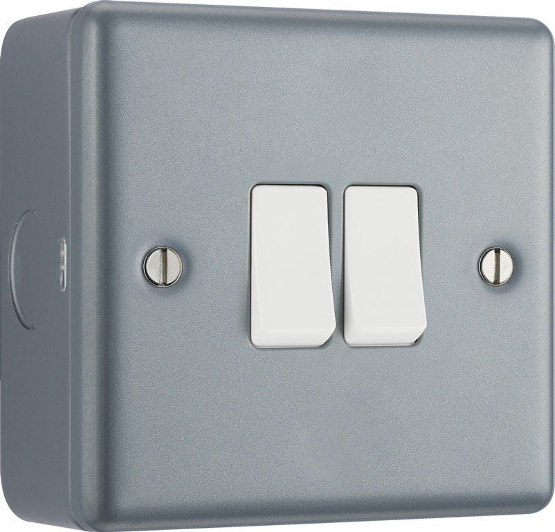 Masterplug Metal Clad Double Socket 16a x 2 Way