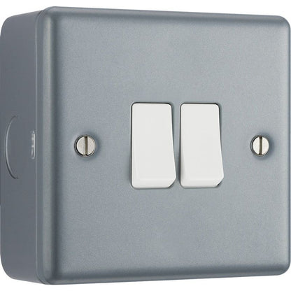 Masterplug Metal Clad Double Socket 16a x 2 Way 20a