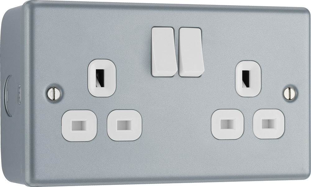 Masterplug Metal Clad Double Power Socket