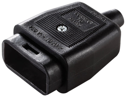 Masterplug 2 x 10 Amp 2 Pin Heavy Duty Rev Connector Black