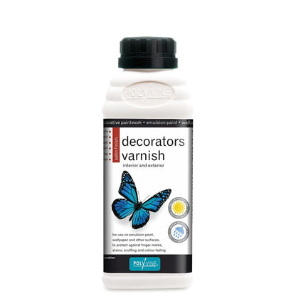 Polyvine Satin Decorators Varnish 500ml