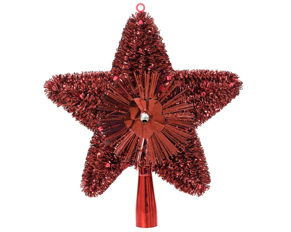 Kaemingk Treetopper Pet Shiny Star Oxblood