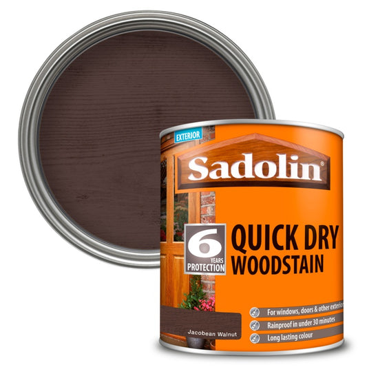 Sadolin Quick Dry Woodstain 1L Jacobean Walnut