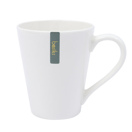 Basiks White Porcelain Cone Mug 11OZ/325ML