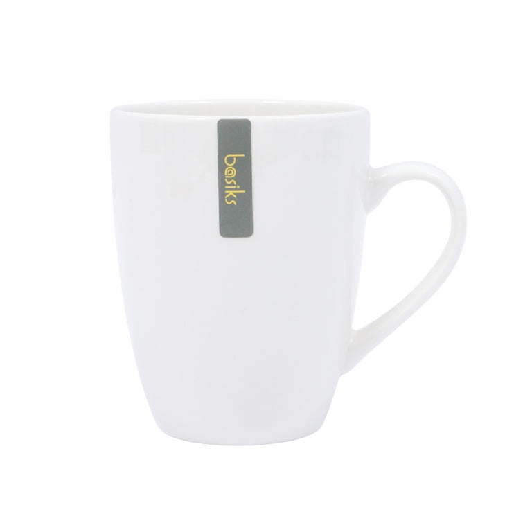 Basiks White Porcelain Belly Mug