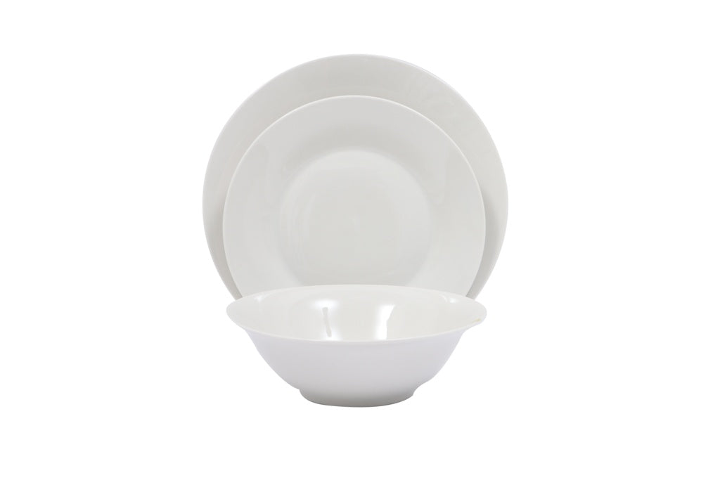 Basiks White Porcelain Dinner Set