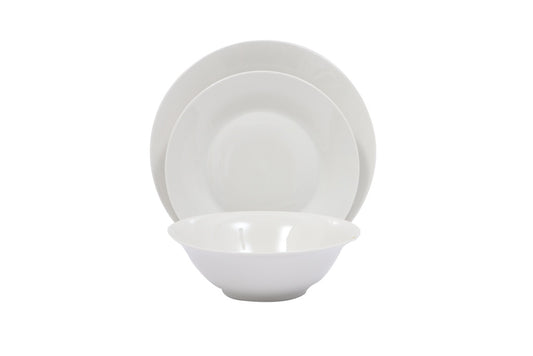 Basiks White Porcelain Dinner Set