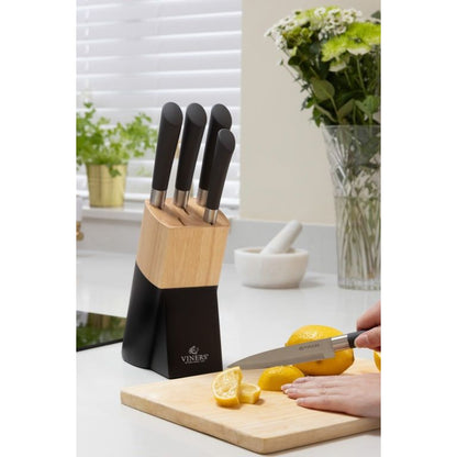 Viners Allure 6-Piece Knife Block Set