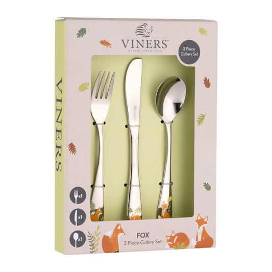 Viners Fox Kids Cutlery Set – 3-Piece Gift Box