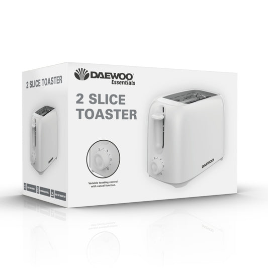 Daewoo Plastic Toaster Pure White
