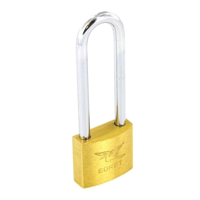 Securit Egret Long Shackle Brass Padlock