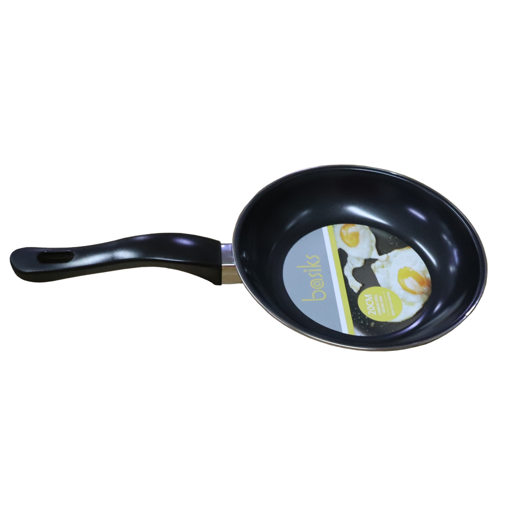 Basiks Carbon Steel Frying Pan Black 20CM