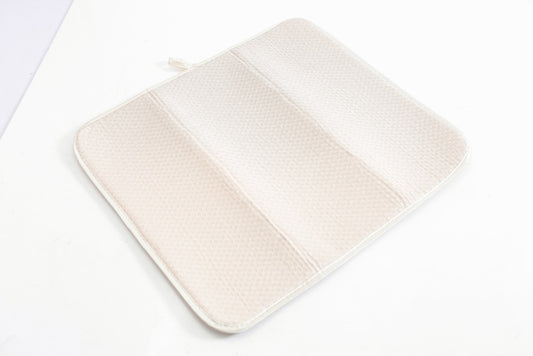 Casa Casa Tapis d'égouttoir à vaisselle en microfibre Crème