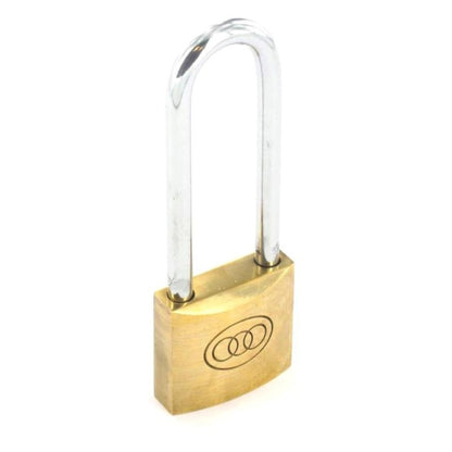 Securit Tricircle Long Shackle Brass Padlock