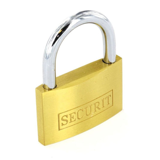 Securit Brass Padlock with 3 Keys 35mm