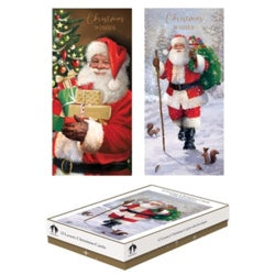 Tallon Traditional Santa Slim Christmas Cards